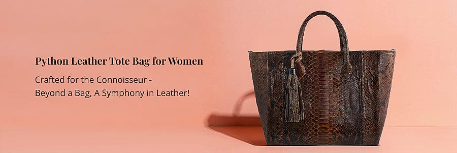 Not Just a Bag, But a Work of Handcrafted Art - Spacious, Stylish, and Python-Perfect Banner