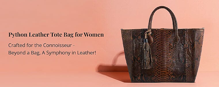Not Just a Bag, But a Work of Handcrafted Art - Spacious, Stylish, and Python-Perfect Banner