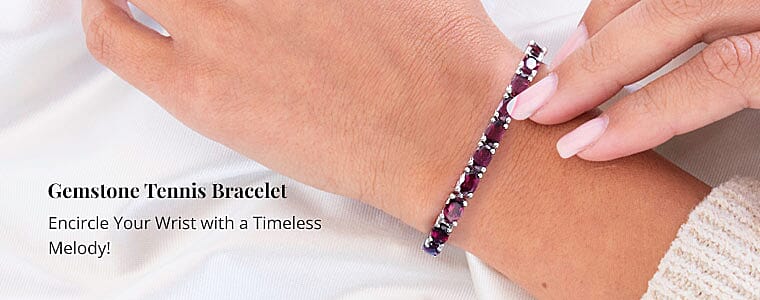 Gemstone Tennis Bracelet Banner