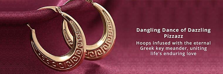  Golden Eternity Embracing Hoops  Banner