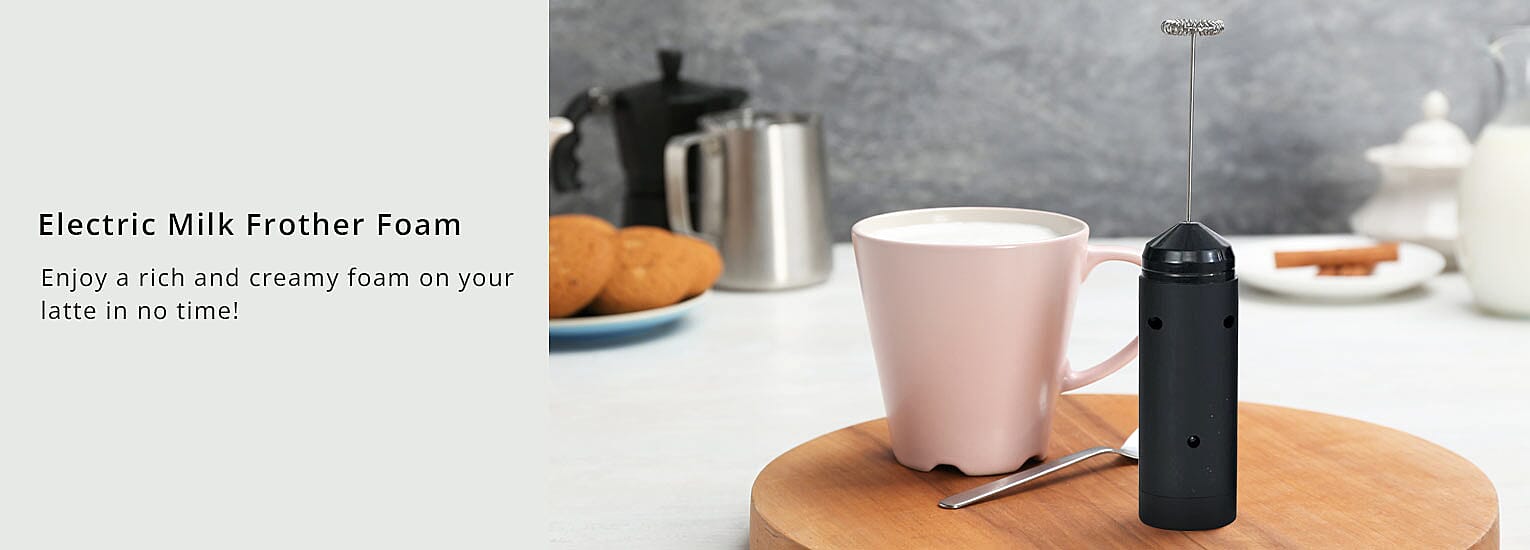Electric Milk Frother Foam Banner
