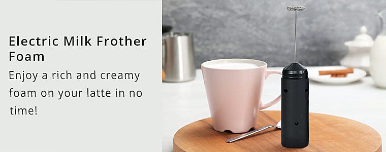 Electric Milk Frother Foam Banner