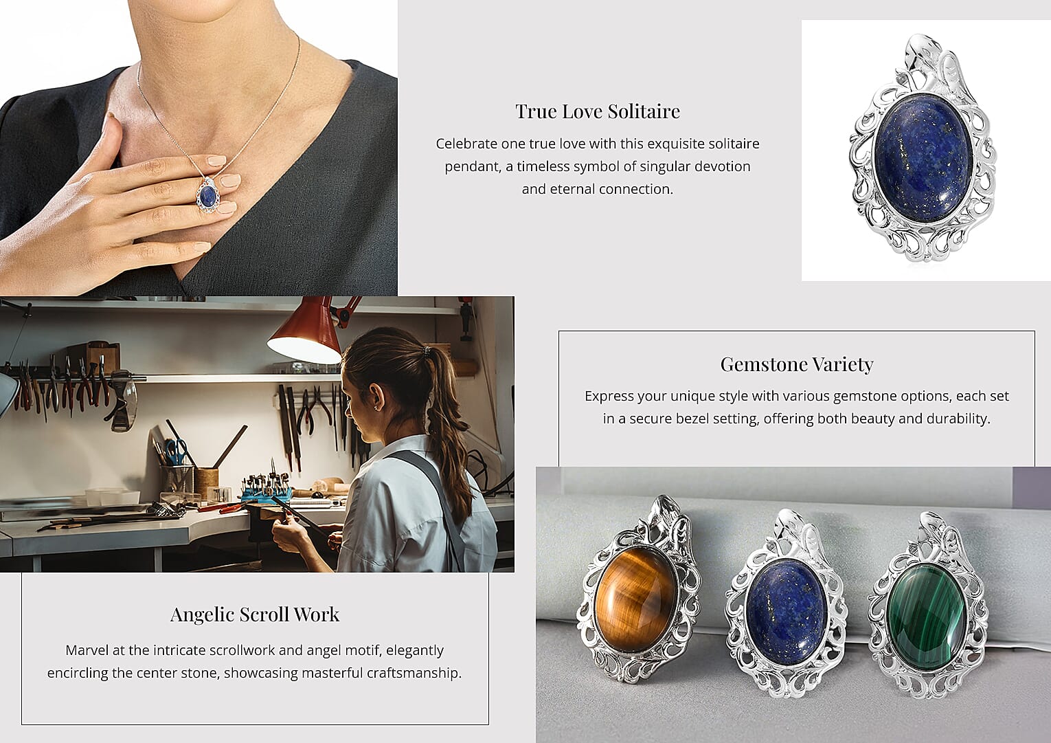 Fancy Pendant in Platinum Over Copper with Magnet Banner