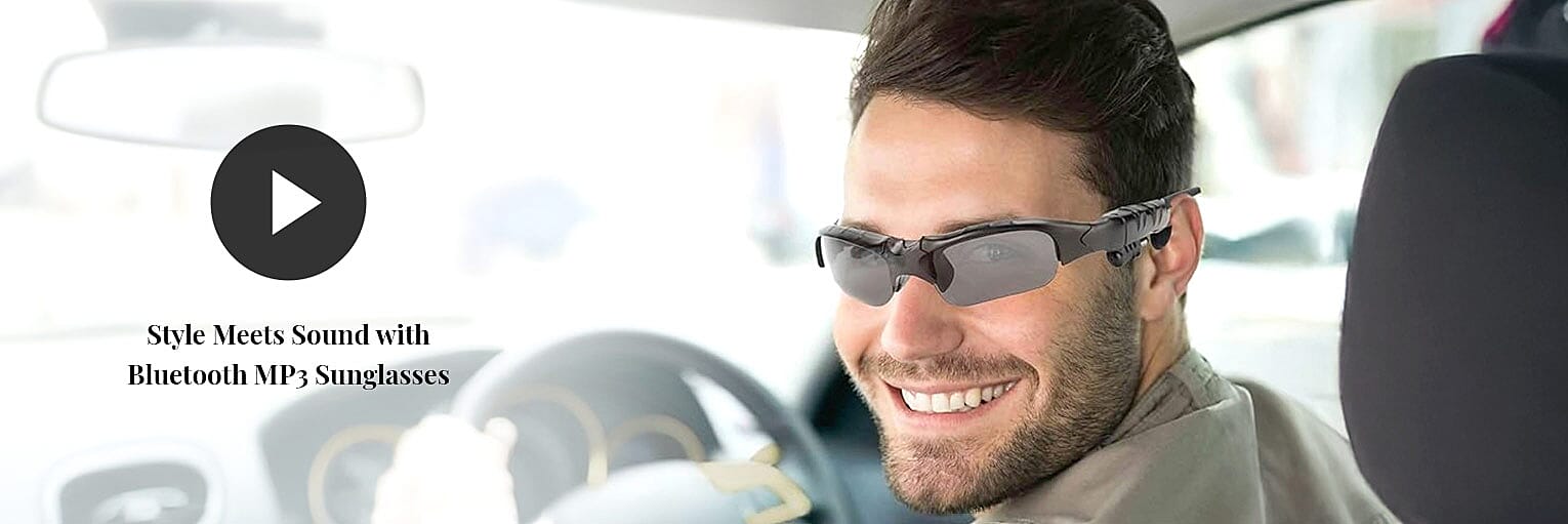 Style Meets Sound with Bluetooth MP3 Sunglasses Banner