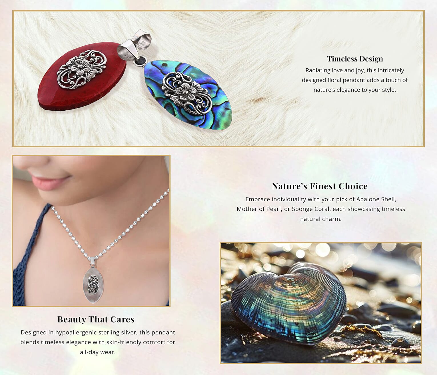 Abalone Shell Pendant in Sterling Silver Banner