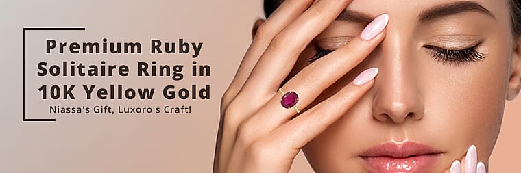 Premium Ruby Solitaire Ring Banner