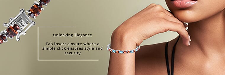 Tennis Bracelet in Platinum Over Sterling SilverBanner