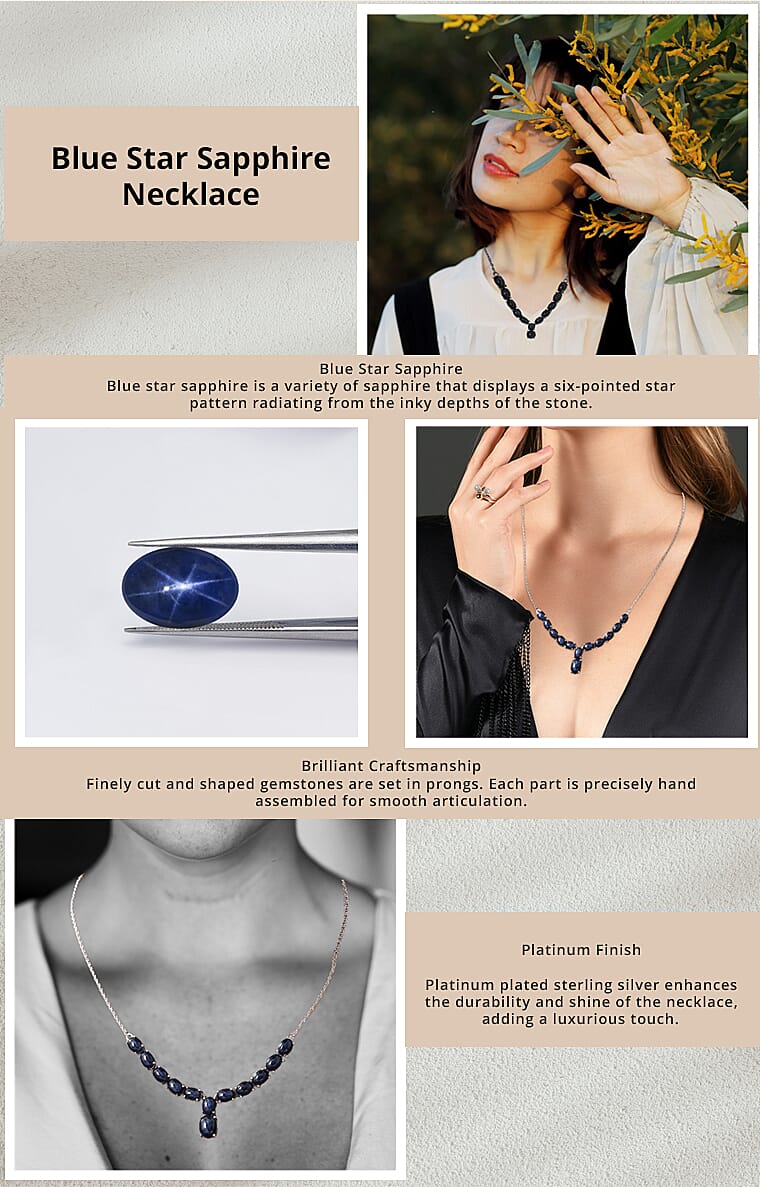 Blue Star Sapphire Necklace Banner
