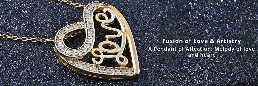 Love Heart Necklace in Sterling Silver Banner