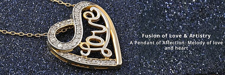 Love Heart Necklace in Sterling Silver Banner