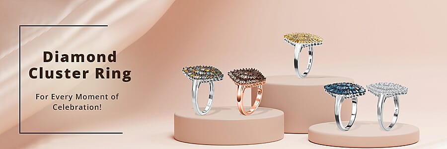 Diamond Cluster Ring Rings  Banner