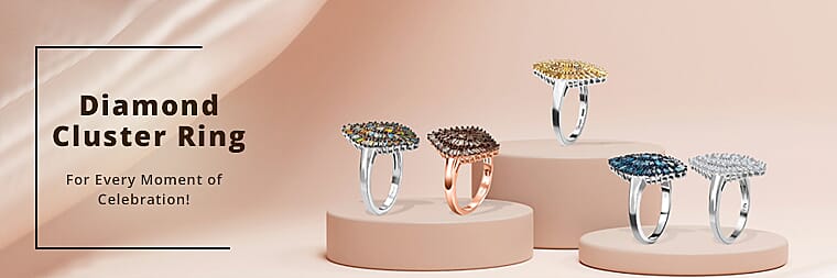 Diamond Cluster Ring Rings Banner