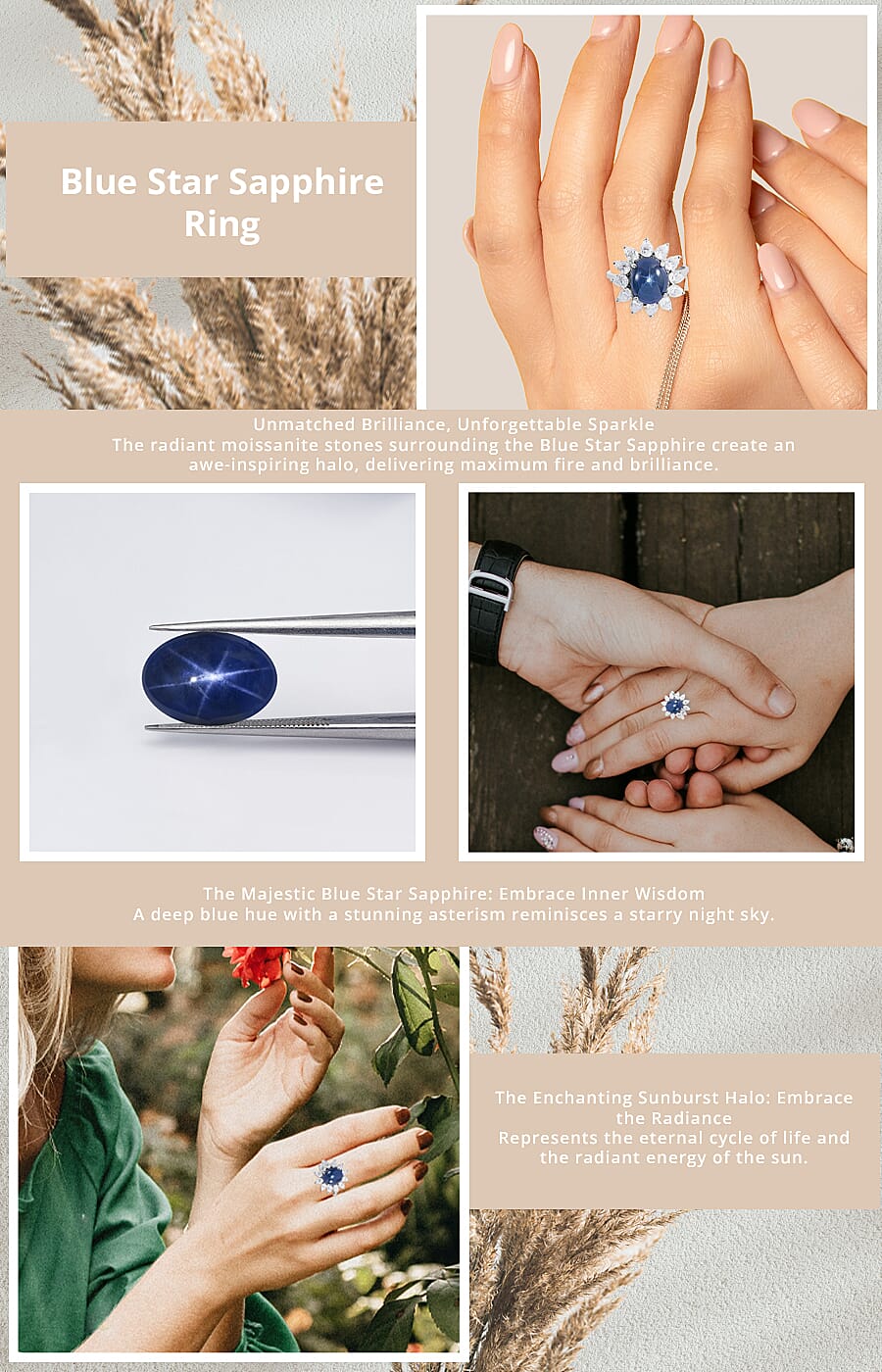 Blue Star Sapphire Ring   Banner