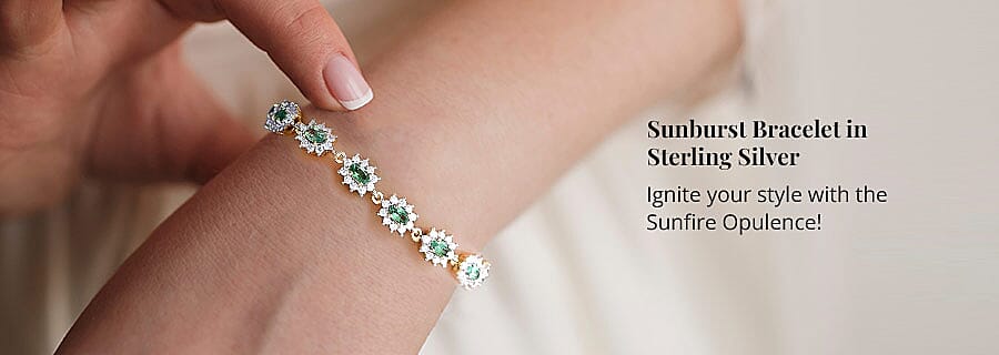 Sunburst Bracelet in Sterling Silver Banner