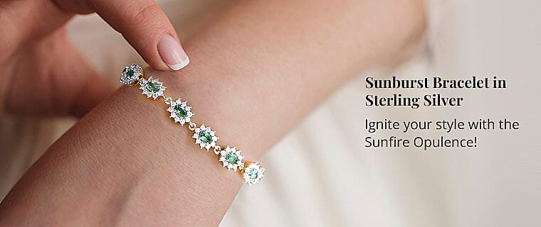 Sunburst Bracelet in Sterling Silver Banner