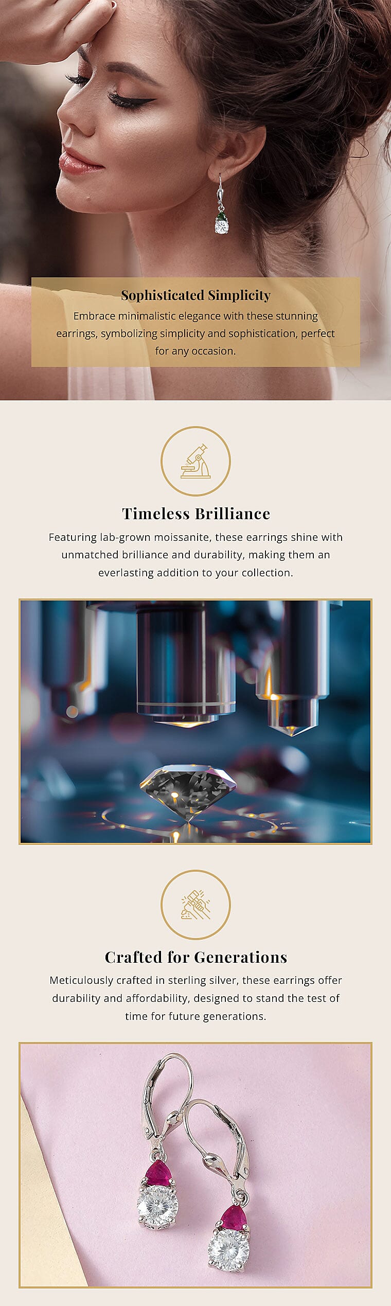 Lever Back Earrings in Platinum Over Sterling Silver Banner