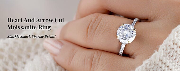 Heart And Arrow Cut Moissanite Ring Banner