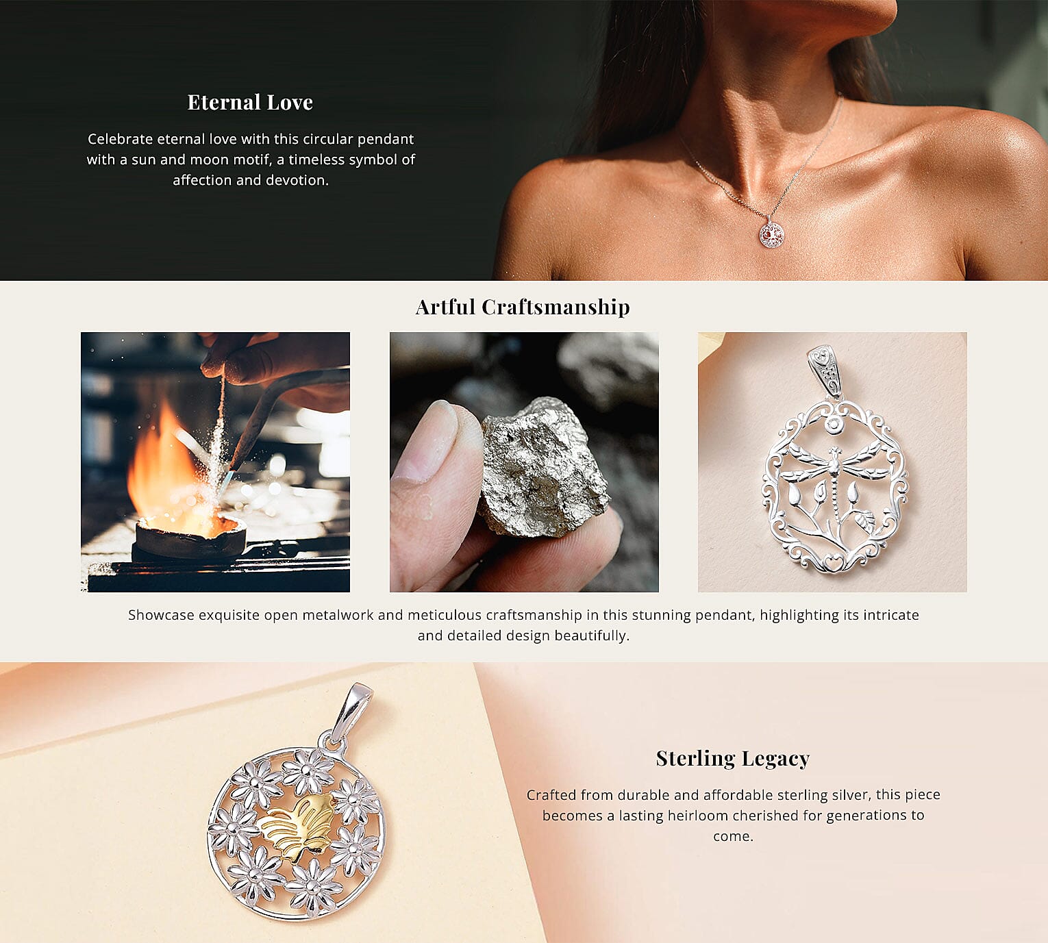 Pendant in Sterling Silver 2 Grams Banner