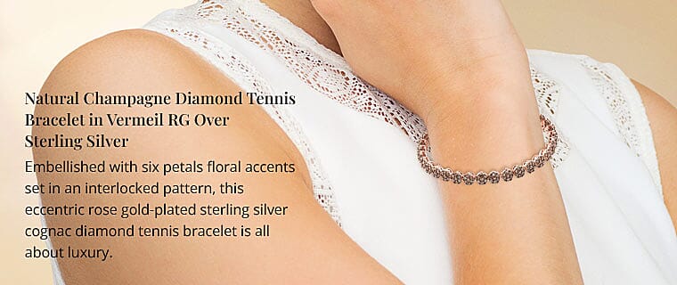 Champagne Diamonds Tennis bracelet Banner