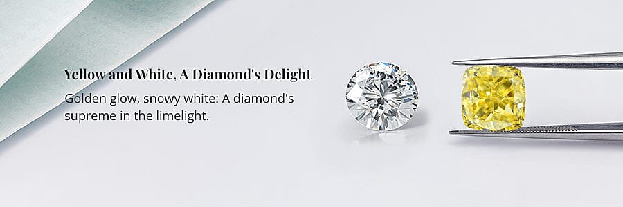 Yellow and White, A Diamond's Delight Banner