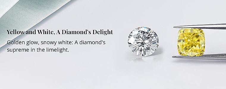 Yellow and White, A Diamond's Delight Banner