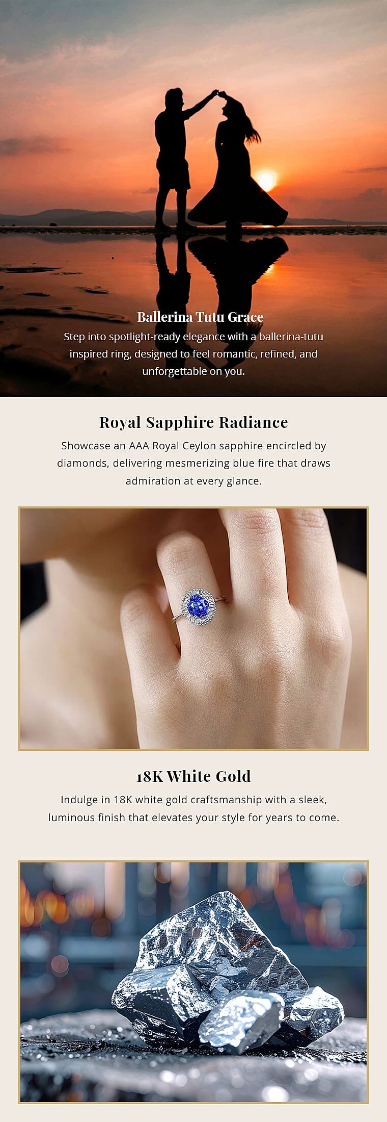 Iliana AAA Royal Ceylon Sapphire and G-H SI Diamond 1.75 ctw Halo Ring in 18K White Gold Banner