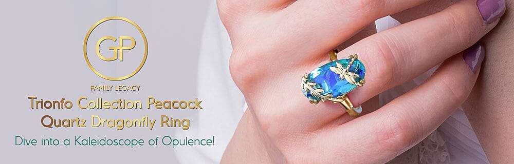GP Trionfo Collection Peacock Quartz Dragonfly Ring Banner