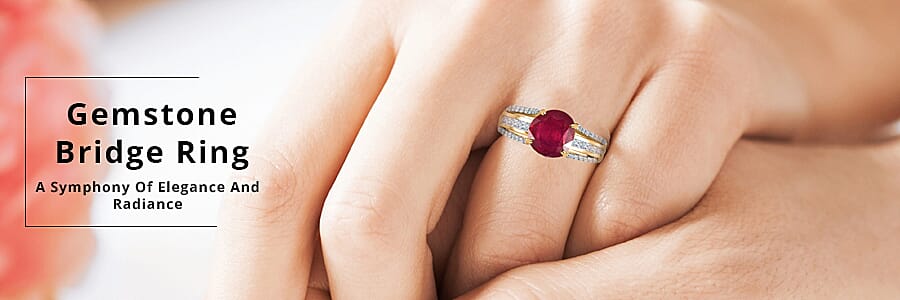 Gemstone Bridge Ring  Banner