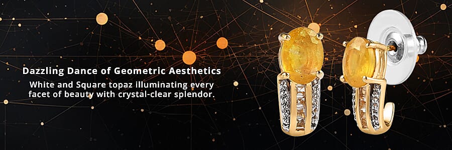 White Topaz Accent Earrings Banner