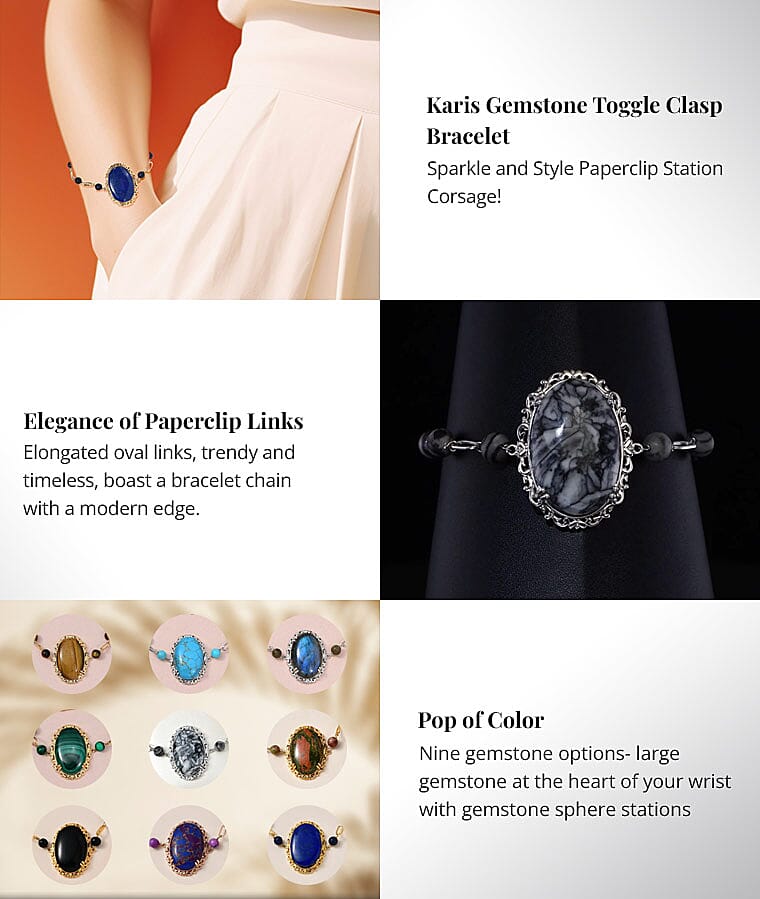 Karis Gemstone Toggle Clasp BraceletBanner