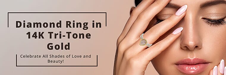 Diamond Ring in 14K Tri-Tone GoldBanner