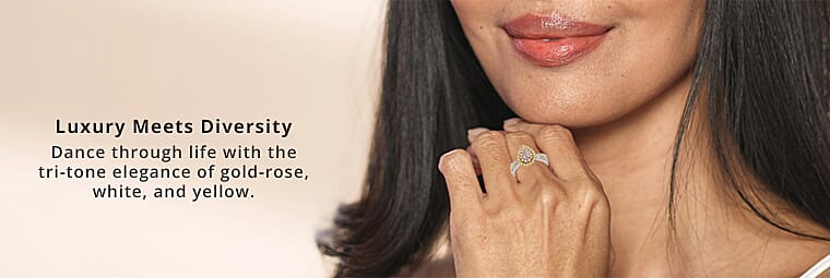 Diamond Ring in 14K Tri-Tone GoldBanner