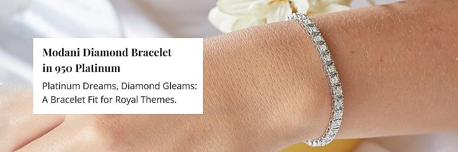 Modani Diamond Bracelet in 950 Platinum Banner