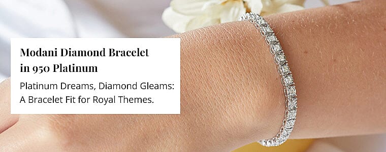 Modani Diamond Bracelet in 950 Platinum Banner