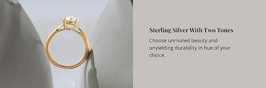 Sterling Silver With Two Tones Banner