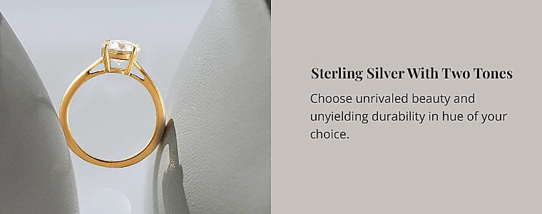 Sterling Silver With Two Tones Banner