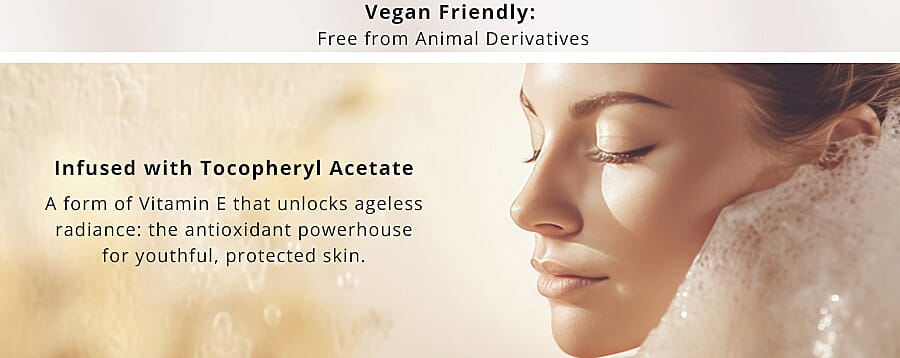 Infused with Tocopheryl Acetate Banner
