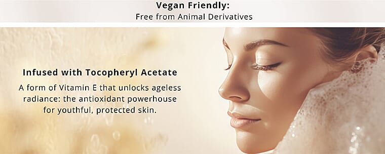 Infused with Tocopheryl Acetate Banner