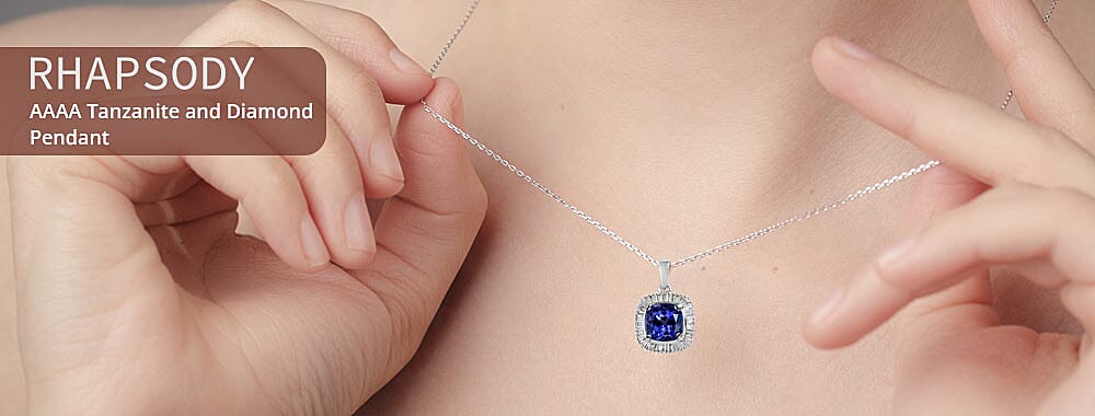 AAAA Tanzanite and Diamond Pendant Banner