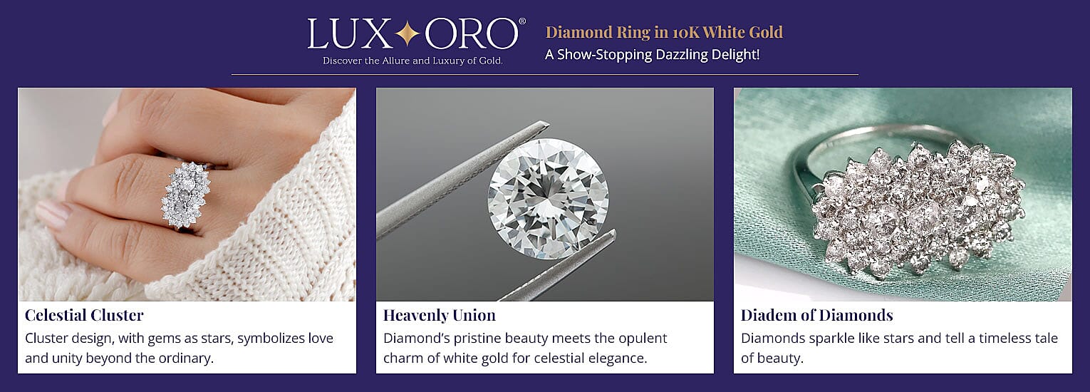Luxoro Diamond Ring in 10K White Gold Banner