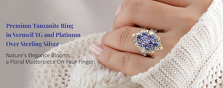 Premium Tanzanite Ring in Sterling Silver Banner