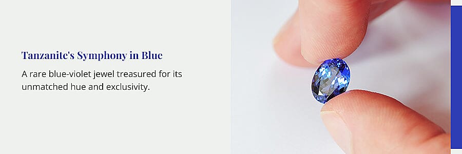 Tanzanite's Symphony in Blue Banner