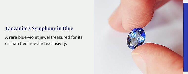 Tanzanite's Symphony in Blue Banner