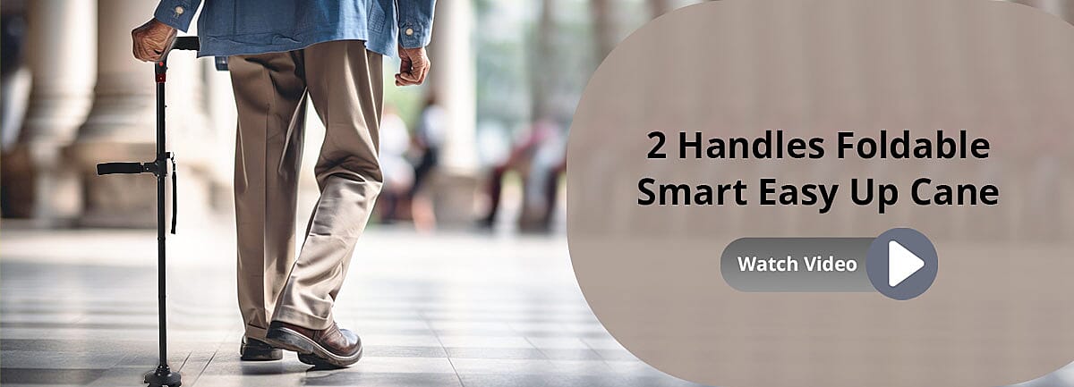 Handles Foldable Smart Easy Up Cane Banner