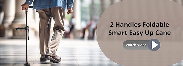 Handles Foldable Smart Easy Up Cane Banner