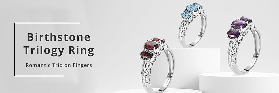 Birthstone Trilogy Ring  Banner