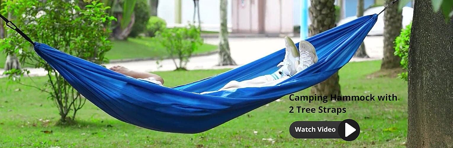 Camping Hammock with 2 Tree Straps Banner