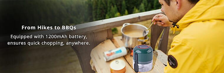 Rechargeable, Portable and Cordless Garlic ChopperBanner