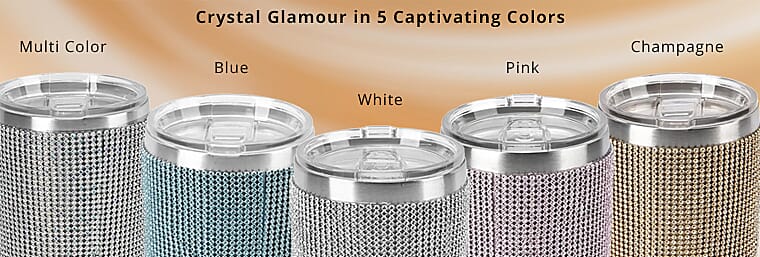 Crystal Studded Double Walled Stainless Steel MugBanner