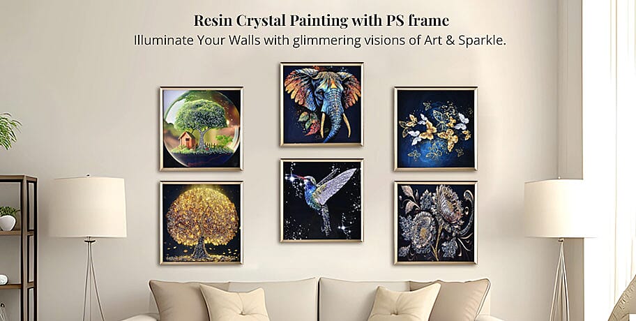 Resin Crystal Painting with PS frame Banner